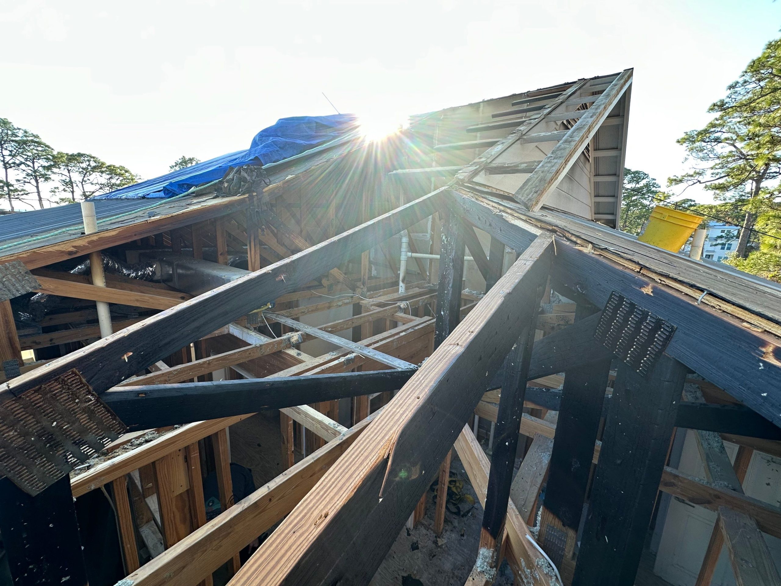 Post-storm roof repair — Mobile County